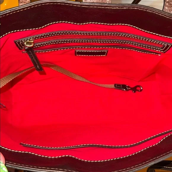 Dooney & Bourke Croco Small Shannon Tote Embossed Leather Top Handle Hook & Loop - Picture 7 of 9